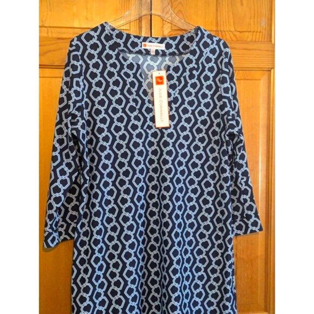 Jude Connally Dress XXL Navy Blue Megan Dancing Links - Picture 2 of 14